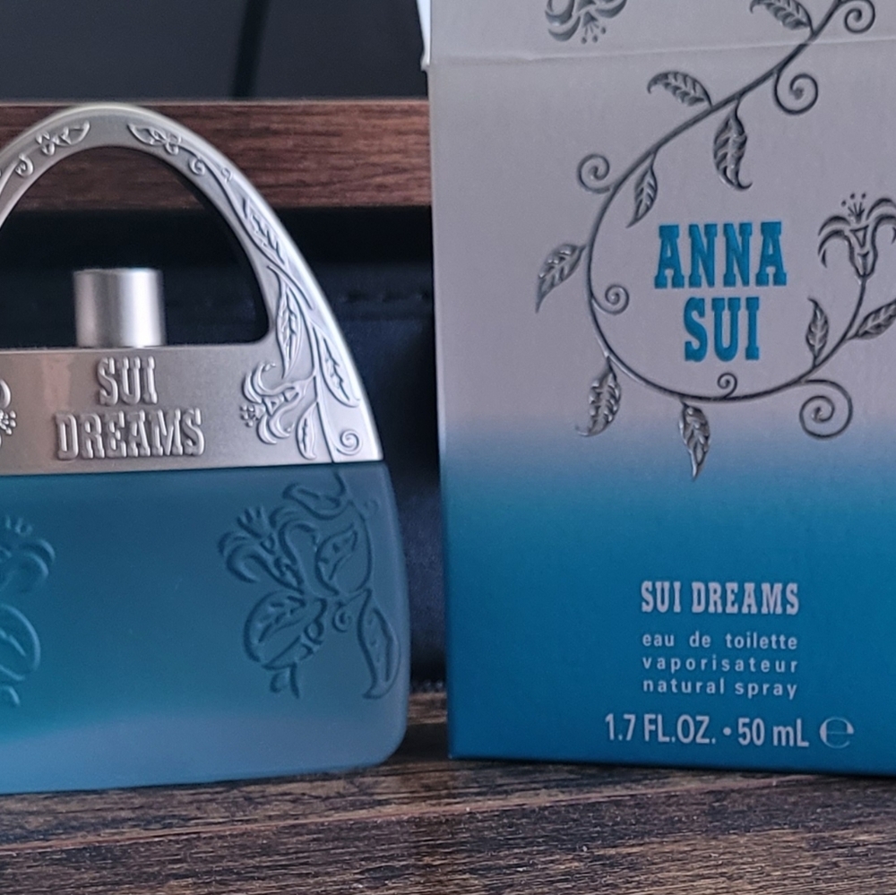 Anna Sui Sui Dreams Body EDT in blue gradient bottle